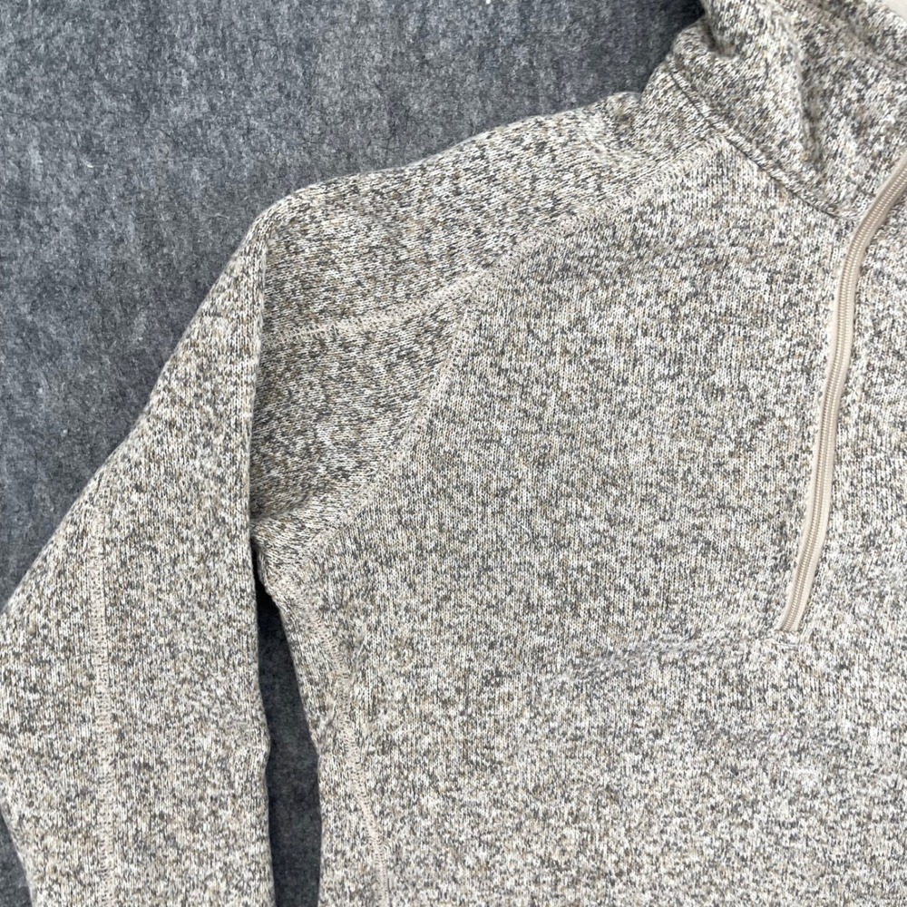 Patagonia Better Sweater Womens Medium 1/4 Zip Pullover Fleece Beige New - Picture 12 of 16
